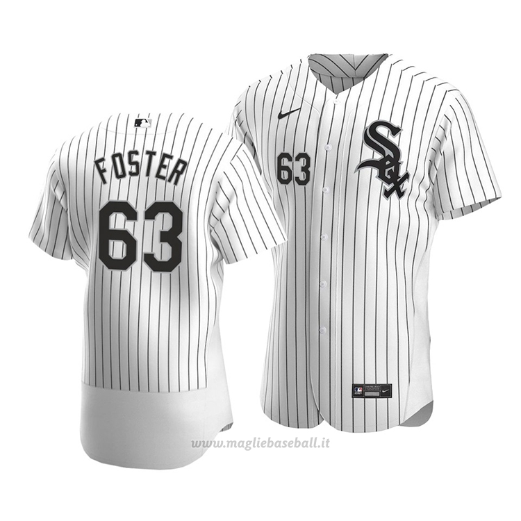 Maglia Baseball Uomo Chicago White Sox Matt Foster Autentico Primera Bianco